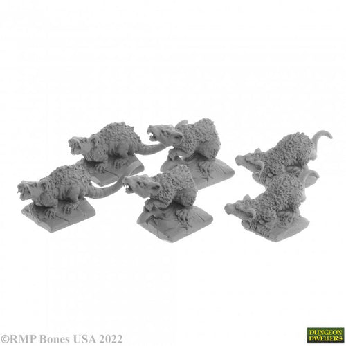 Reaper Legends: Giant Tomb Rats 6 stk.
