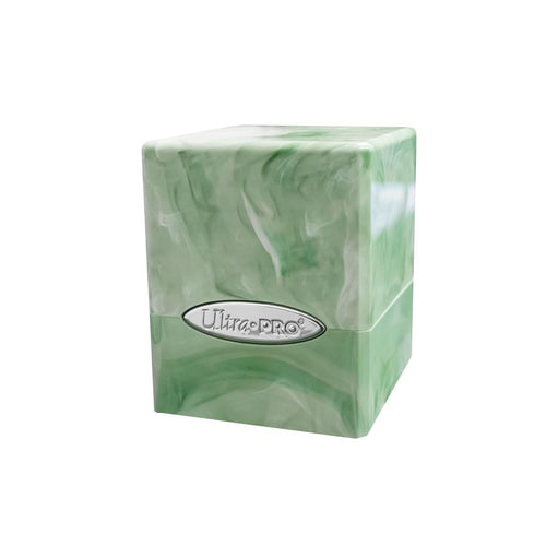 Ultra PRO Marble Satin Cube Deck Box - Lime Green / White
