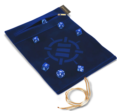 Enhance Dice Case og Akryliterningesæt - Blå