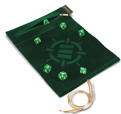 Enhance Dice Case og Akryliterningesæt - Grøn