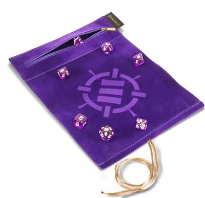 Enhance Dice Case og Akryliterningesæt - Lilla