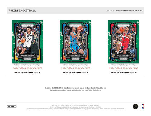 Panini Prizm NBA Basketball 2023/24 - Hobby Mega Box (Green Ice)