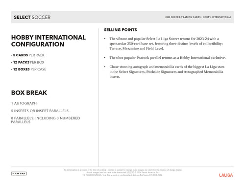 Panini Select La Liga 2023/24 - International Hobby Box