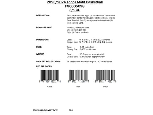 Topps Motif Basketball 2023/24 - Hobby Box