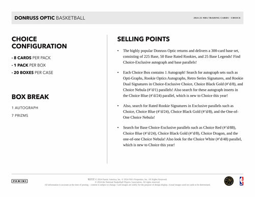 Panini Donruss Optic Basketball 2024/25 - Choice Box