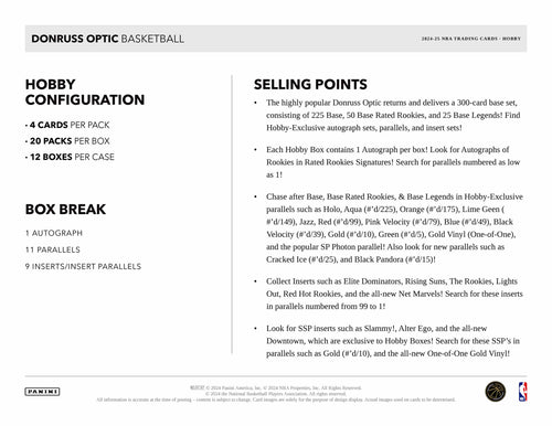 Panini Donruss Optic Basketball 2024/25 - Hobby Box