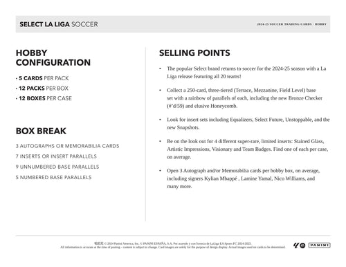 Panini Select La Liga 2024/25 - Hobby Box