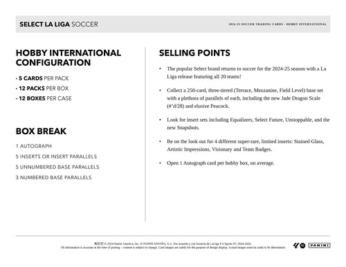 Panini Select La Liga 2024/25 - International Hobby Box