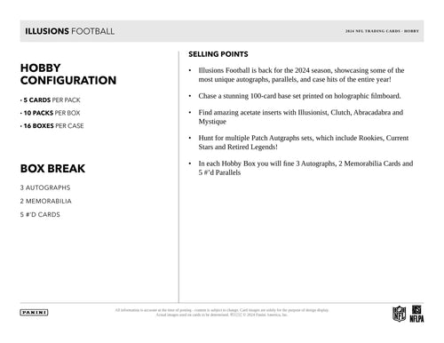 Panini Illusions NFL Football 2024 - Hobby Box