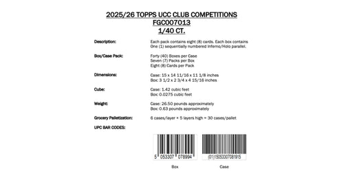 Topps UEFA Club Competitions Flagship 2025/26 - Value Box