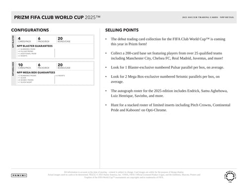 Panini Prizm Club World Cup 2025 - Mega Box