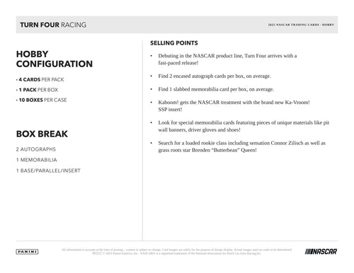 Panini Turn Four NASCAR Racing 2025 - Hobby Box