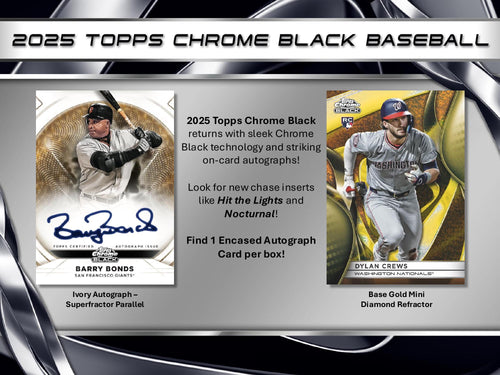 Topps Chrome Black Baseball 2025 - Hobby Box
