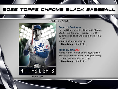 Topps Chrome Black Baseball 2025 - Hobby Box