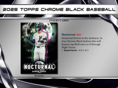 Topps Chrome Black Baseball 2025 - Hobby Box