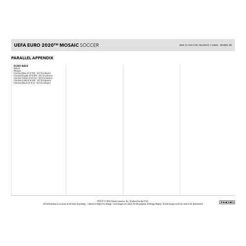 Panini Mosaic UEFA EURO 2020/21 - Hybrid H2 Box