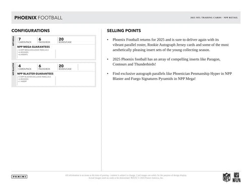Panini Phoenix Football 2025 - Mega Box