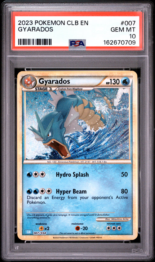 Gyarados #007 Pokemon Clb-trading Card Game Classic Blastoise & Suicune EX Deck 2023 PSA 10