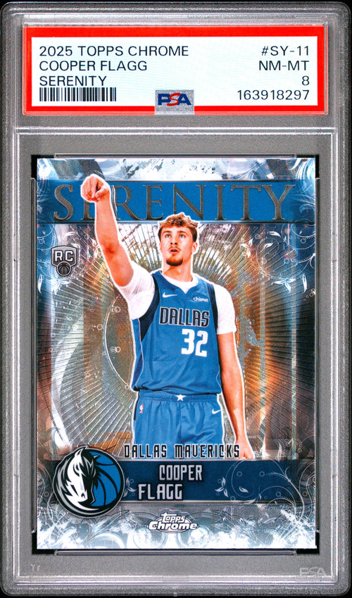 Cooper Flagg #SY-11 Topps Chrome Serenity 2025 PSA 8