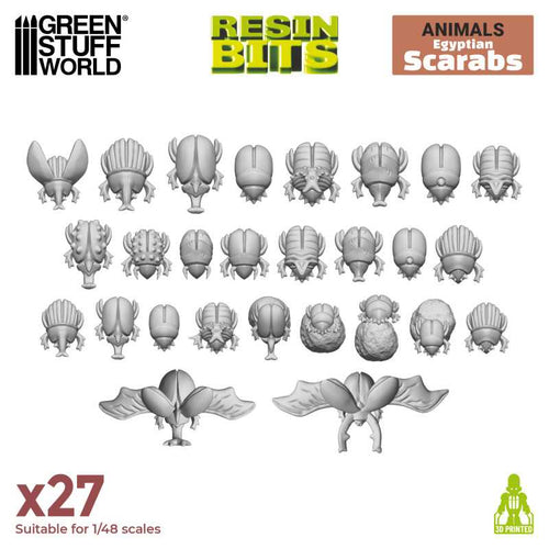 Green Stuff World: 3D Printed Set - Egyptian Scarabs
