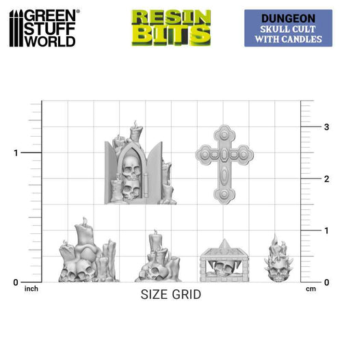 Green Stuff World: 3D Printed Set - Skull Cult with Candles