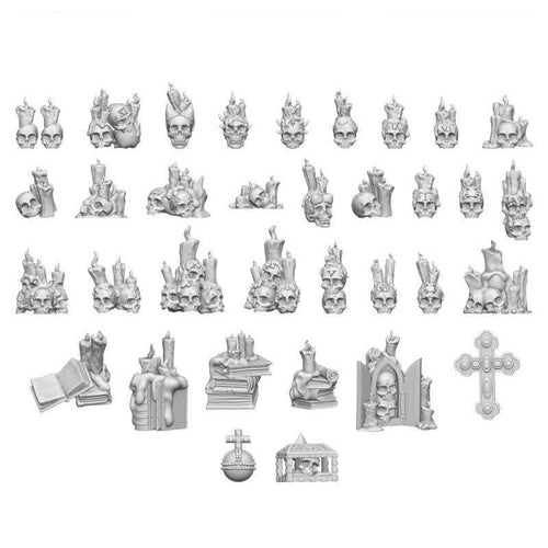 Green Stuff World: 3D Printed Set - Skull Cult with Candles
