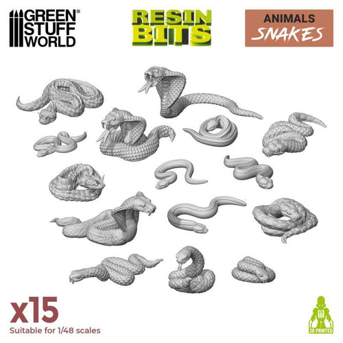 Green Stuff World: 3D Printed Set - Snakes