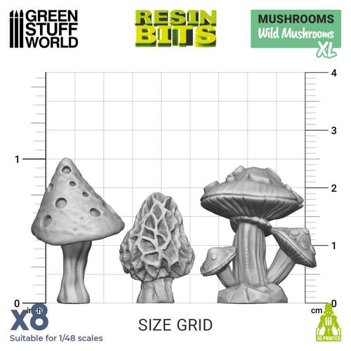 Green Stuff World: 3D Printed Set - Wild Mushrooms XL