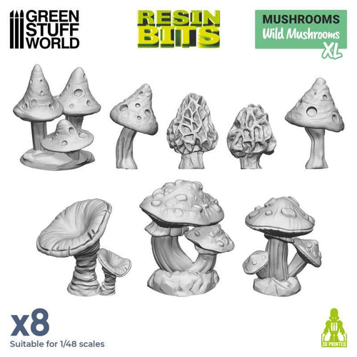 Green Stuff World: 3D Printed Set - Wild Mushrooms XL