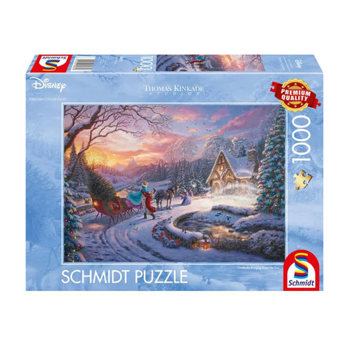 Thomas Kinkade: Disney - Cinderella Bringing Home for Christmas - 1000 (Puslespil)