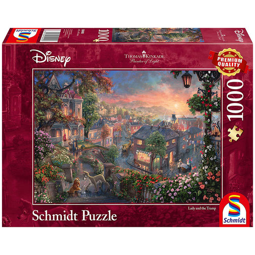 Thomas Kinkade: Disney - Lady and the Tramp - 1000 (Puslespil)