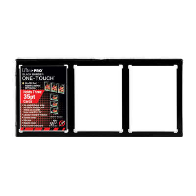 Ultra PRO 3-Card Black Border One-Touch Magnetic Holder