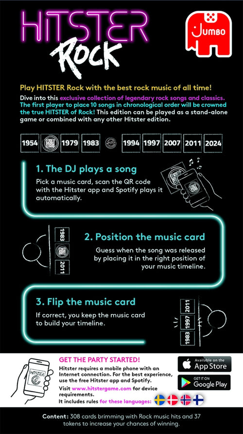 Hitster Rock - the Music Card Game (Nordic)