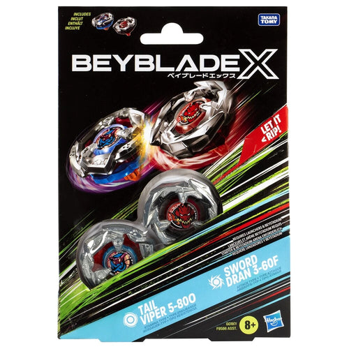 Beyblade X - Tail Viper 5-80O & Sword Dran 3-60F Duel Pack