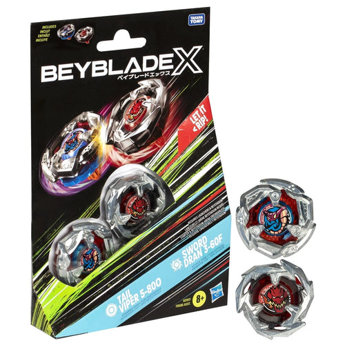 Beyblade X - Tail Viper 5-80O & Sword Dran 3-60F Duel Pack