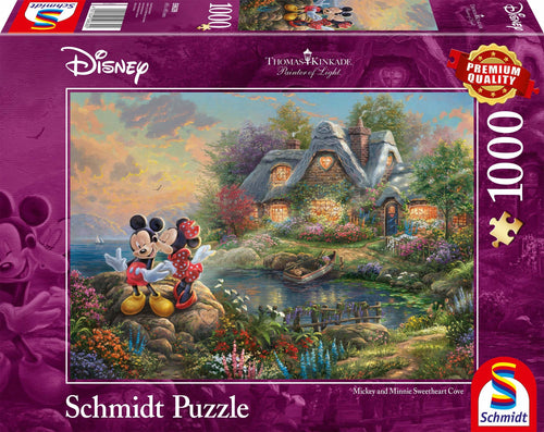 Thomas Kinkade: Disney Micky and Minnie Sweetheart Cove 1000 (Puslespil)