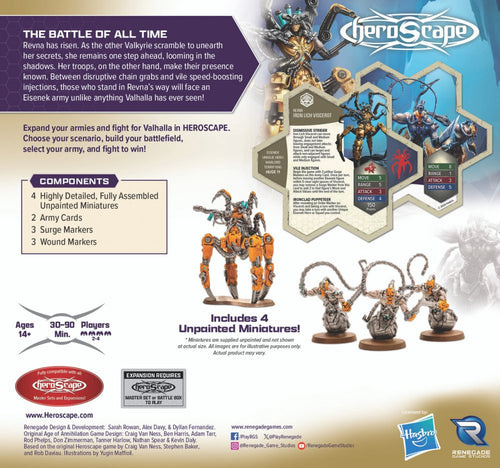 Heroscape: Revna’s Rebuke - Iron Lich Viscerot and Necrotech Wraithriders Army Expansion (Eng)