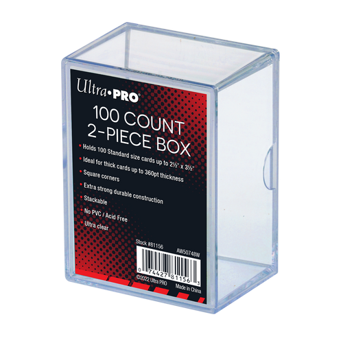 Ultra PRO 2-Piece 100 Count Clear Card Storage Box