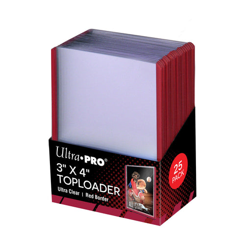 Ultra PRO 3" X 4" Red Border Toploader (25)