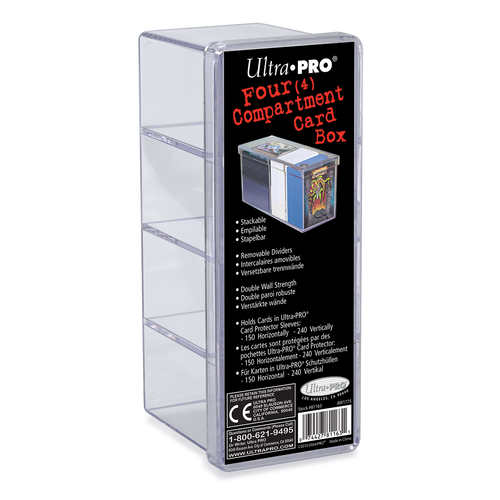 Ultra PRO 4-Compartment Card Box - Clear