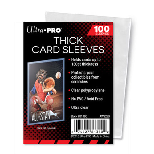 Ultra PRO 2.5" X 3.5" Card Sleeves for Thick Cards (100)