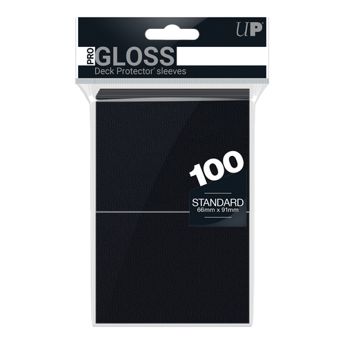 Ultra PRO PRO-Gloss Standard Deck Protector sleeves - Black (100)