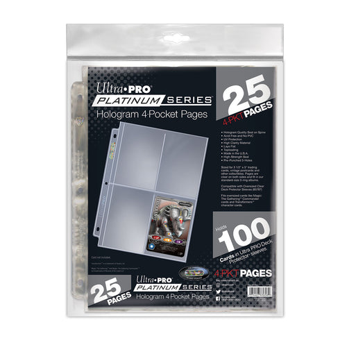 Ultra PRO Platinum Series 4-Pocket Pages (25)