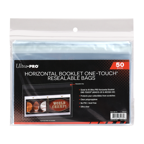 Ultra PRO Horizontal Booklet ONE-TOUCH Resealable Bags (50)