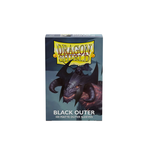 Dragon Shield - Standard Size Outer Sleeves - Matte Black (100 Sleeves)