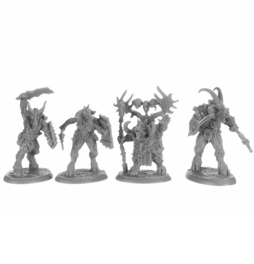 Reaper Bones Black: Beastmen (4 stk)