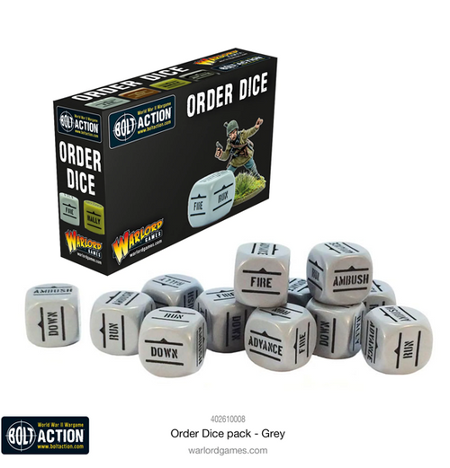 Bolt Action: Orders Dice - Grey