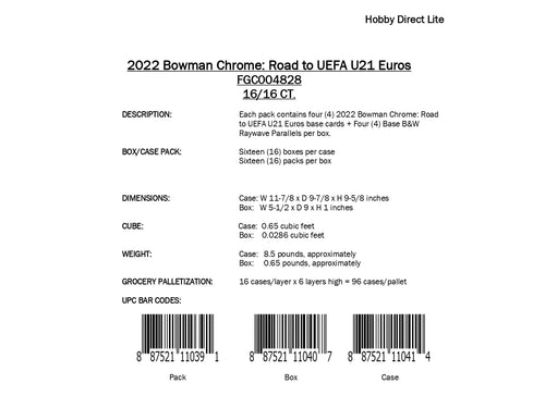 Topps Bowman Chrome U21 EURO 2023 - Lite Box