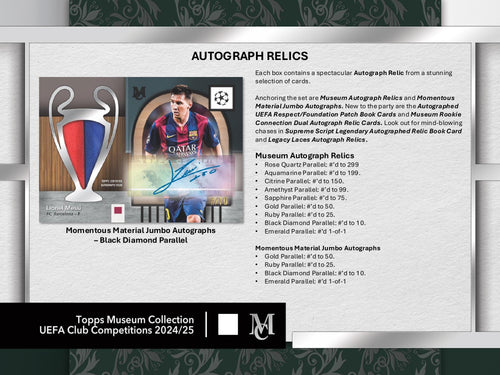 Topps Museum Collection UEFA Club Competitions 2024/25 - Hattrick box