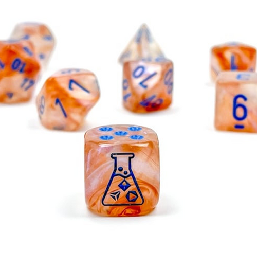 Borealis™ – Polyhedral Rose Gold/Light Blue Luminary 7-Die Set